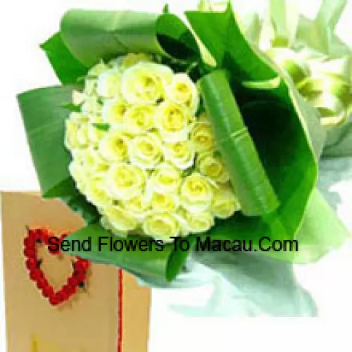 Bouquet de 51 roses jaunes avec une carte de vœux gratuite
