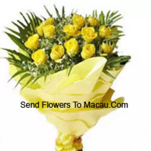 Bunch Of 15 Yellow Roses